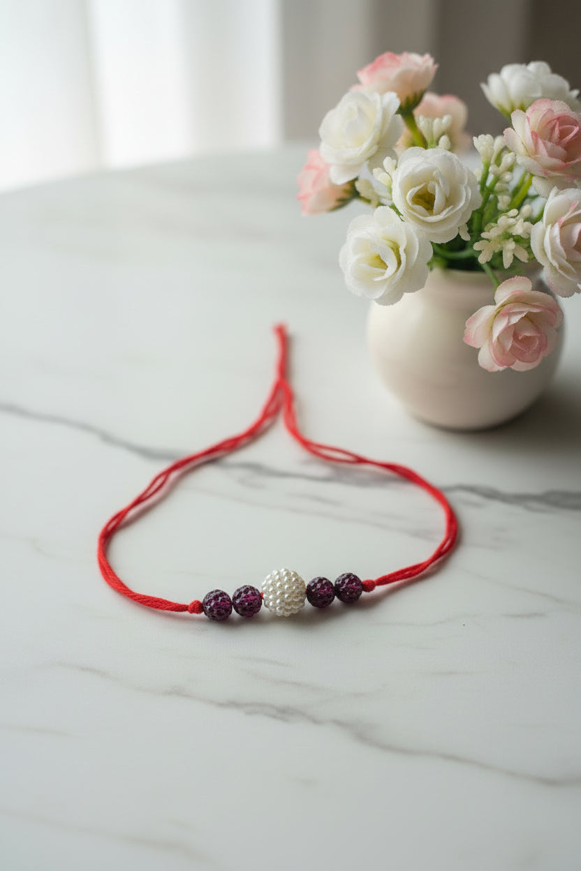 🌿 Traditional Rudraksh Rakhi (Pack of 5)