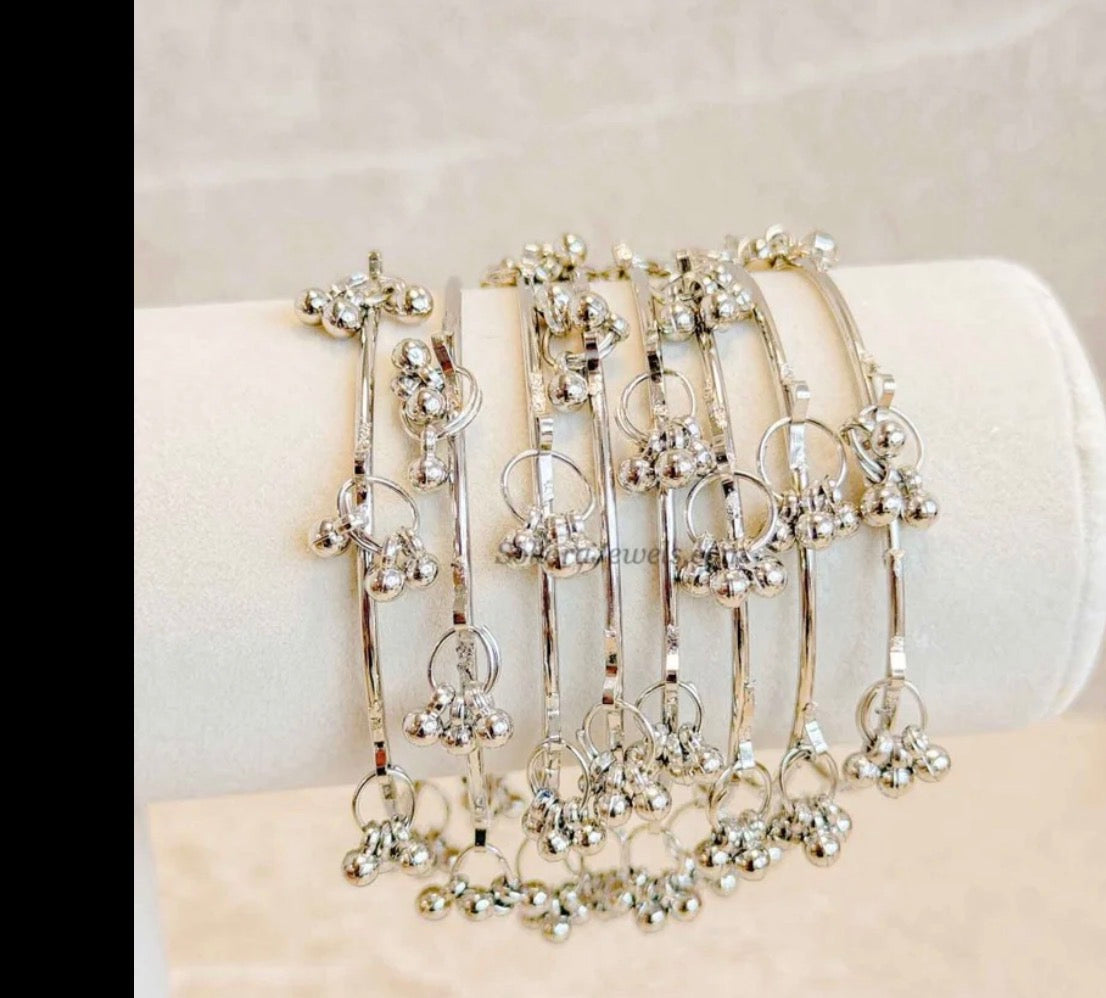 Raindrop Glass Bangles set of 12 Size 2.4