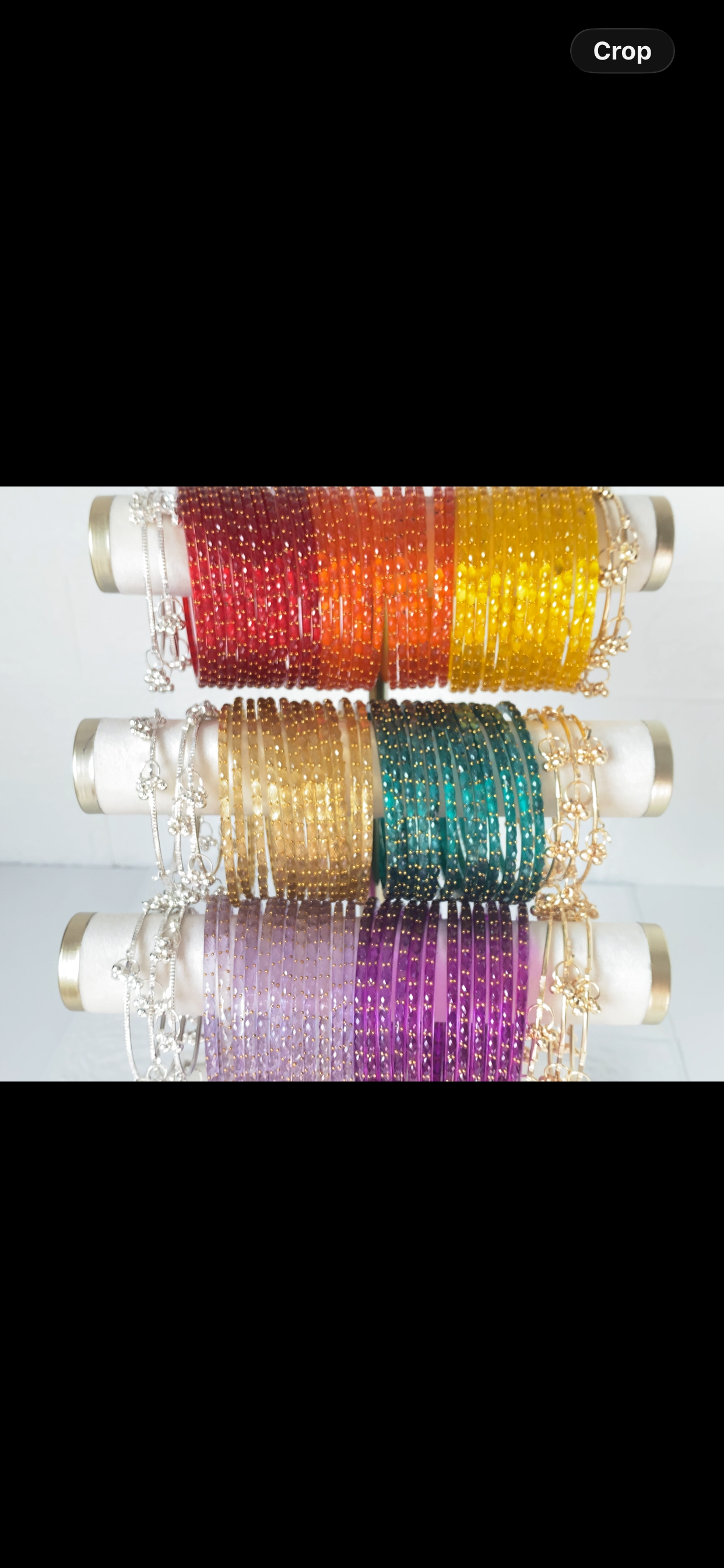 Premium Raindrop Glass Bangles – Size 2.8 – Multiple Colours Available