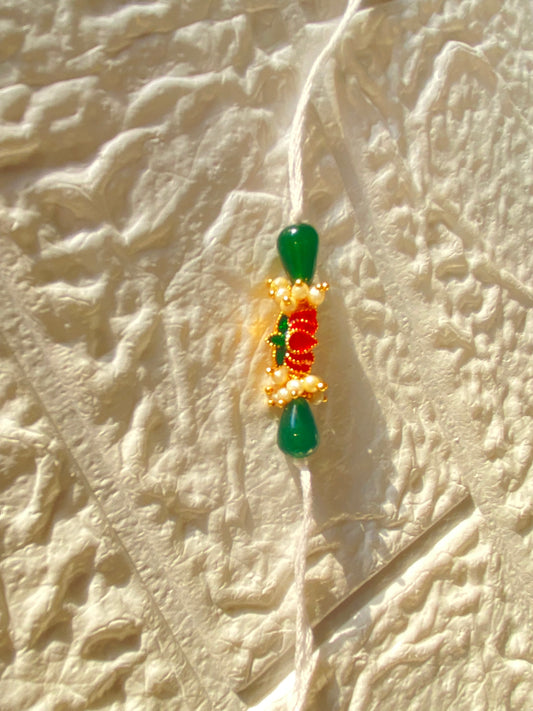 Handcrafted Floral Bead Rakhi