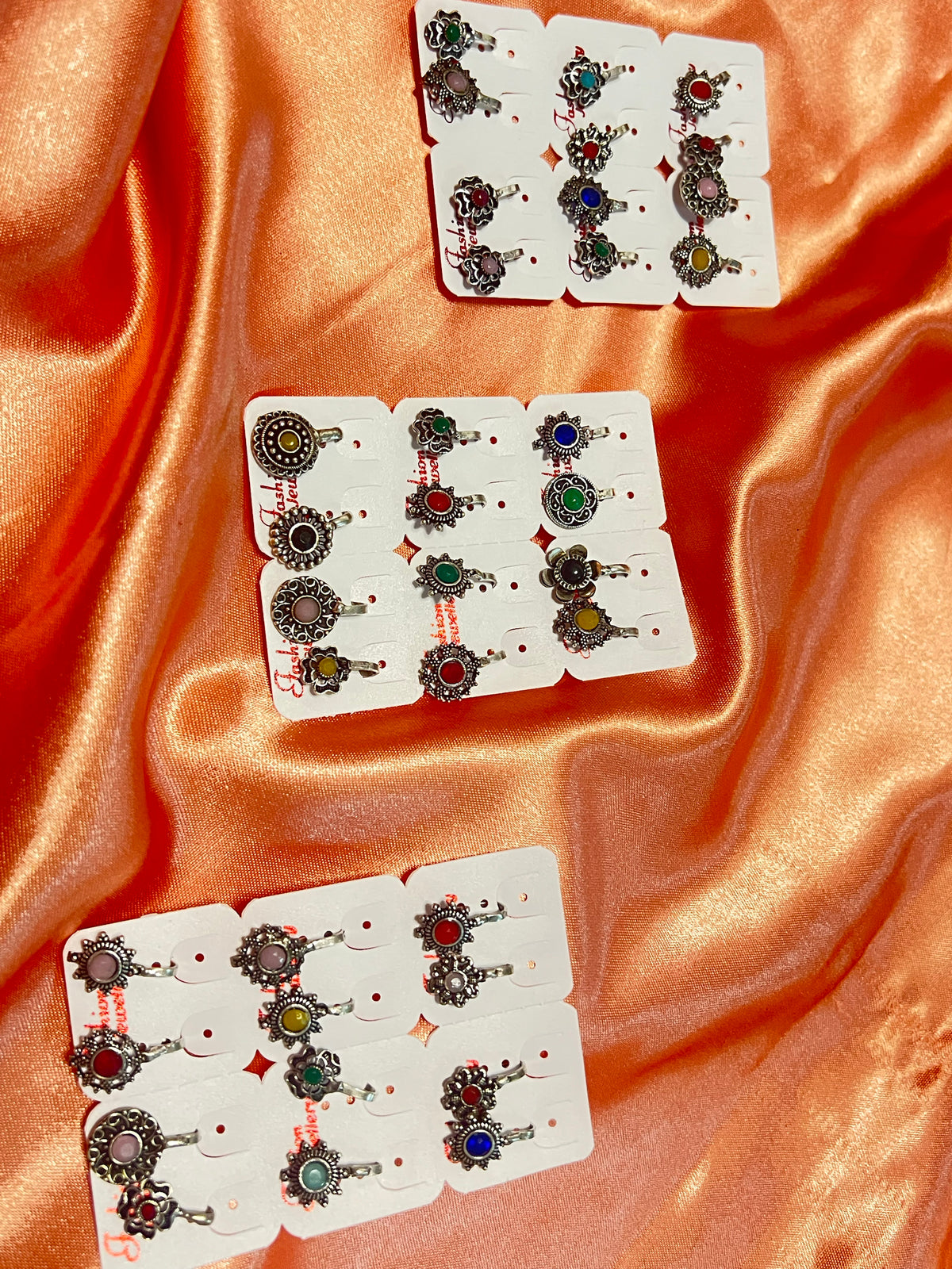 Oxidised Silver Nose Pin Collection | Antique Silver Indian Nose pins