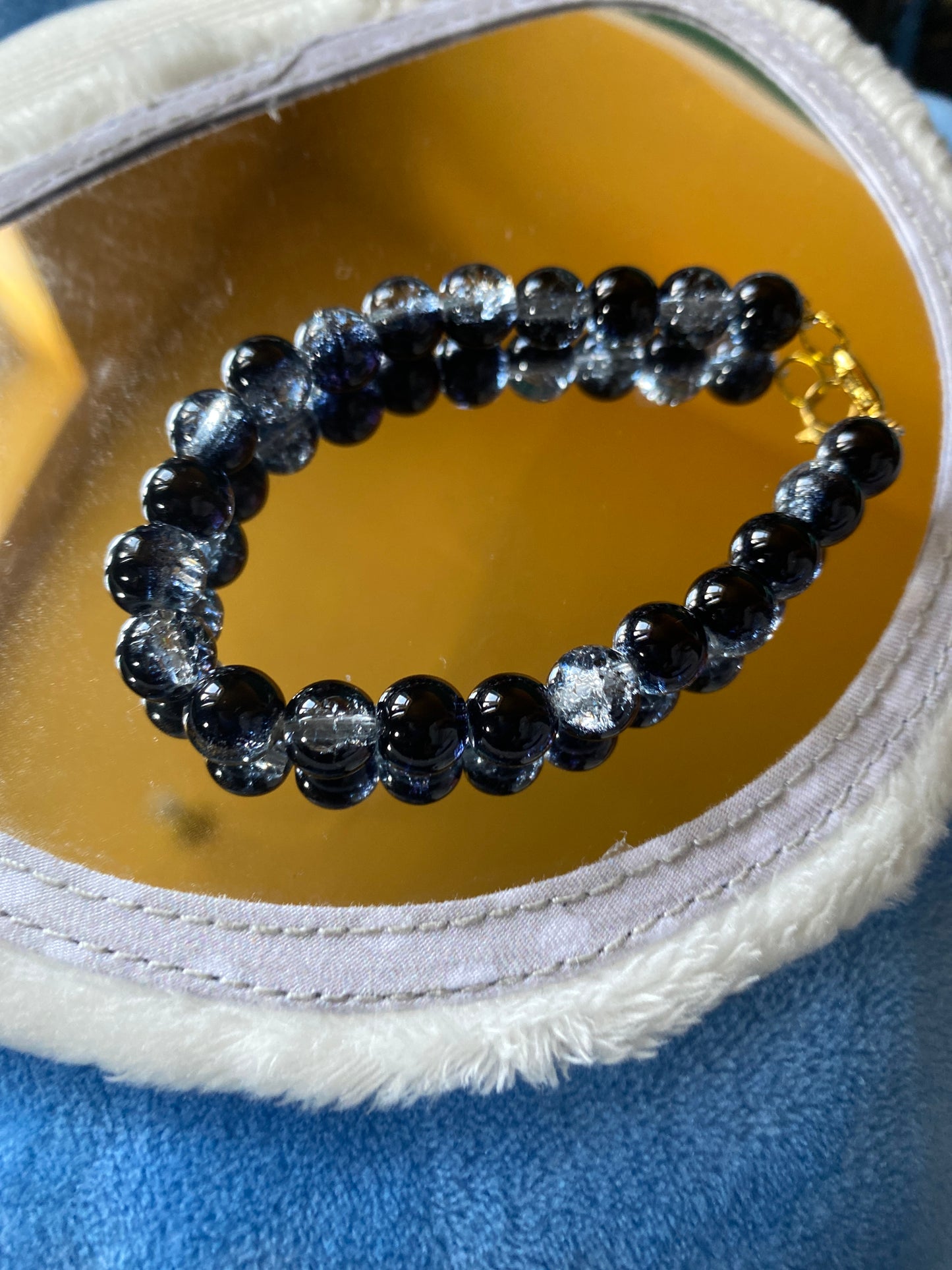 Black beads bracelet