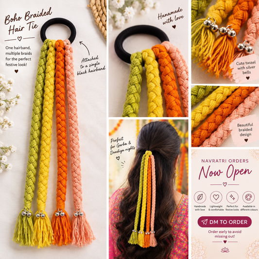 Boho hair Navratri Accessories