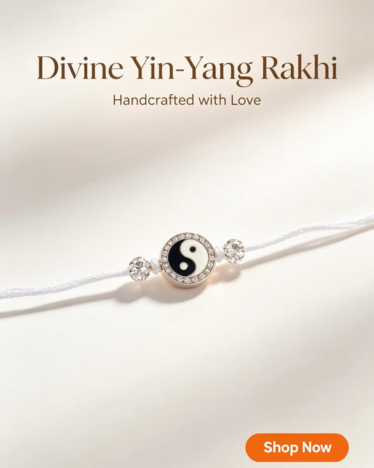 📿 Yin Yang Crystal Rakhi