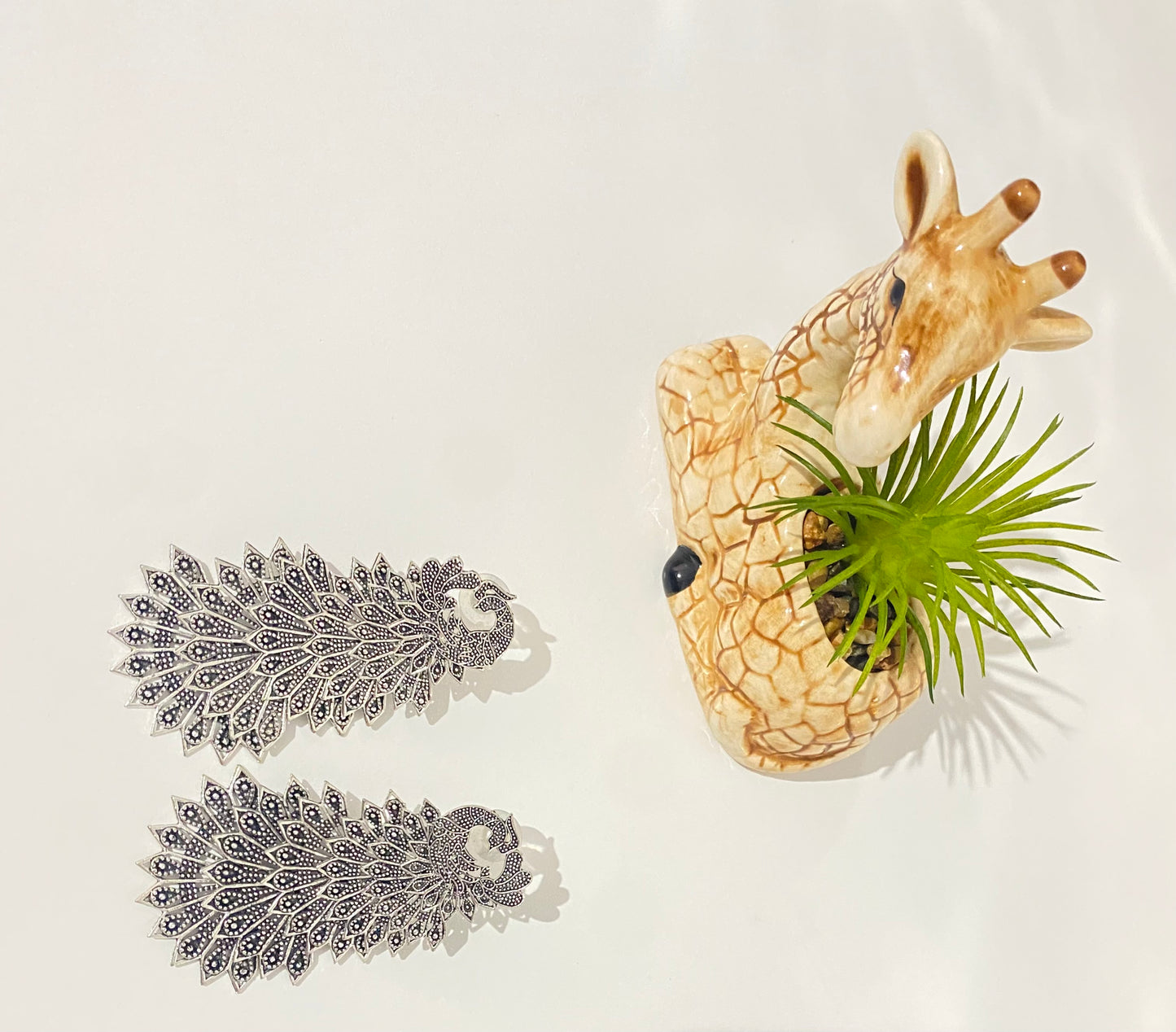 Lightweight Silver Feather Statement Earrings – Boho Dangle Earrings for Women