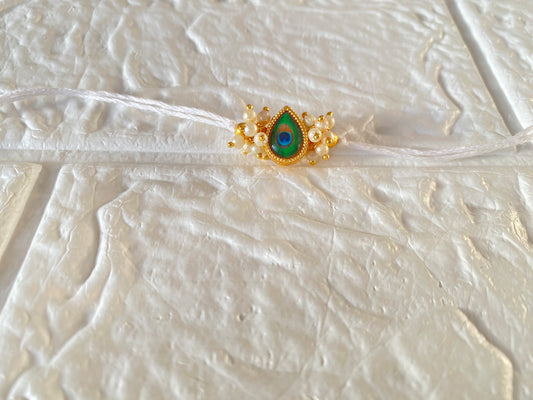 Beautiful Handmade Morpankh Rakhi (Pack of 12)