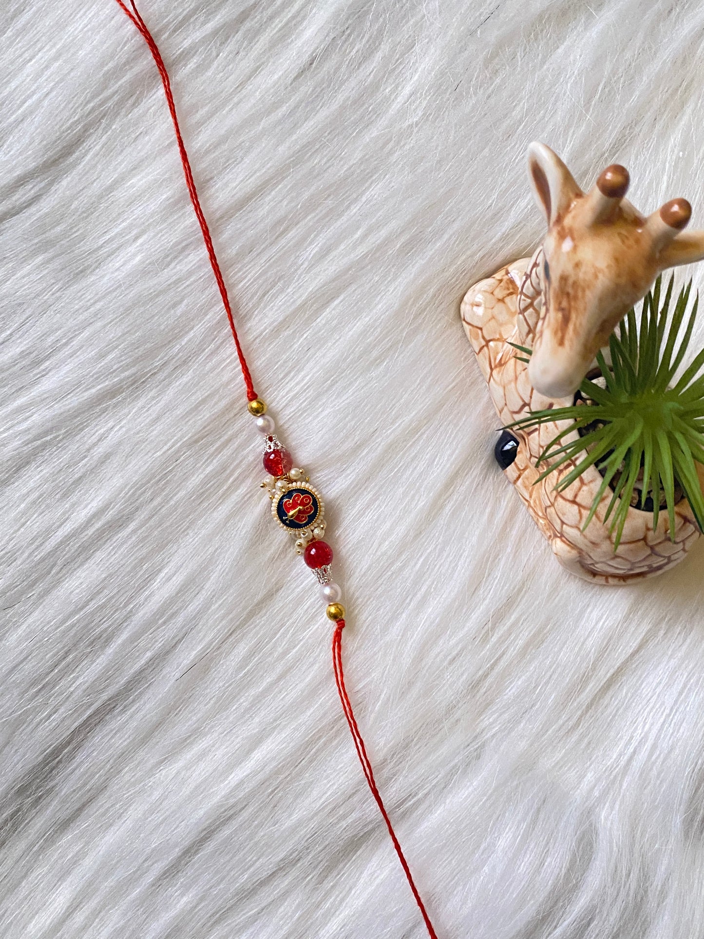 🦚 Elegant Peacock Rakhi with Beads