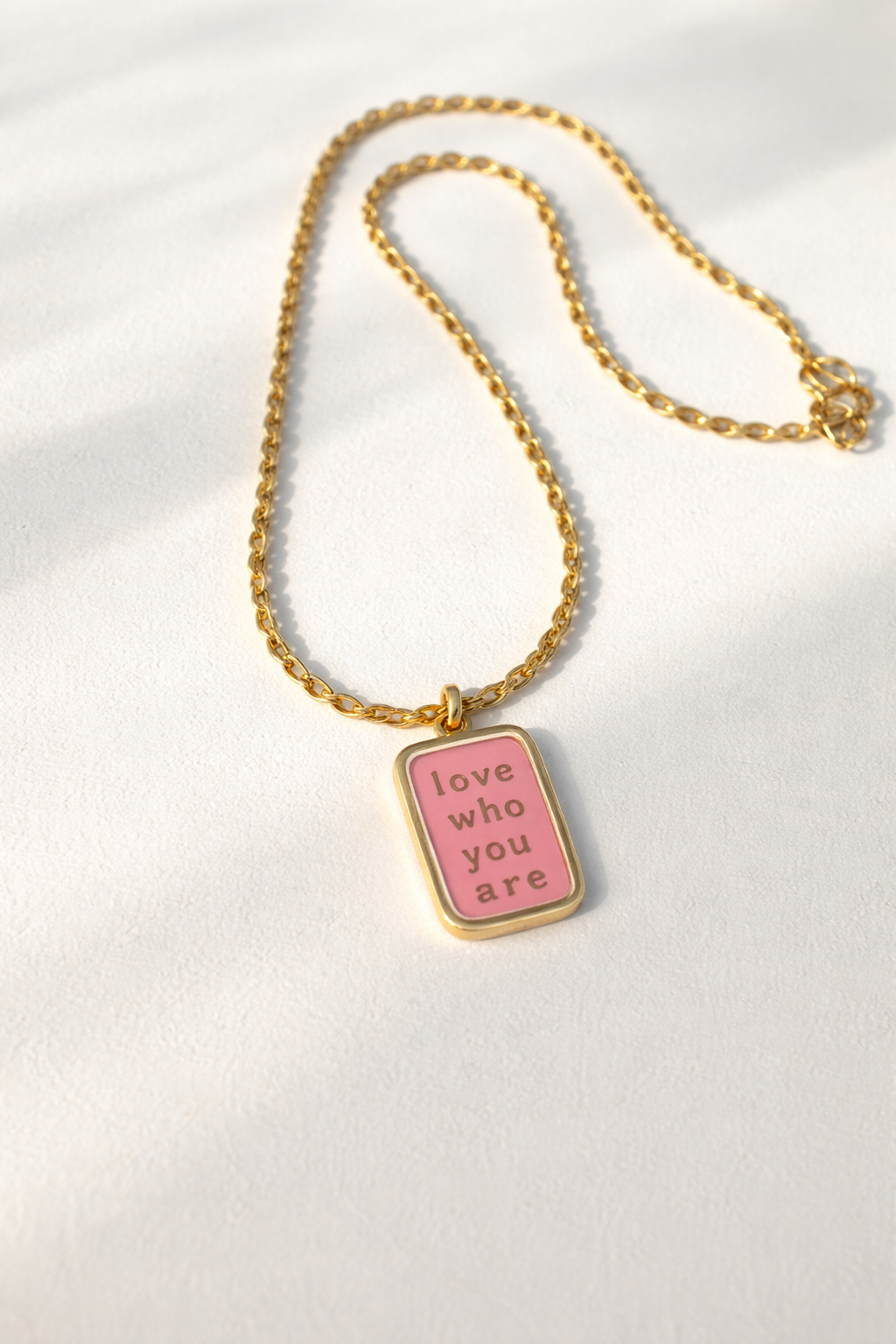 ✨ Love Who You Are Pendant Necklace – 18K PVD Stainless Steel