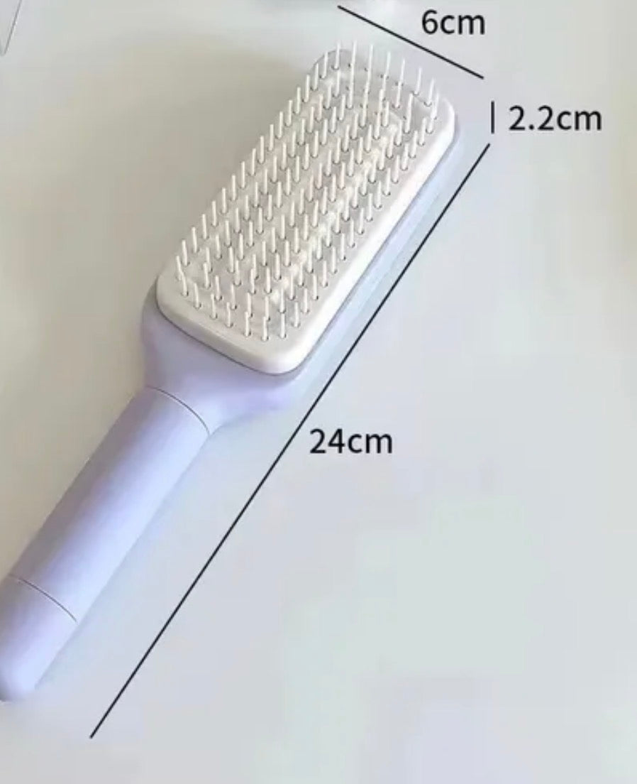 Self-Cleaning Hair Brush – One-Click Hair Removal Paddle Brush