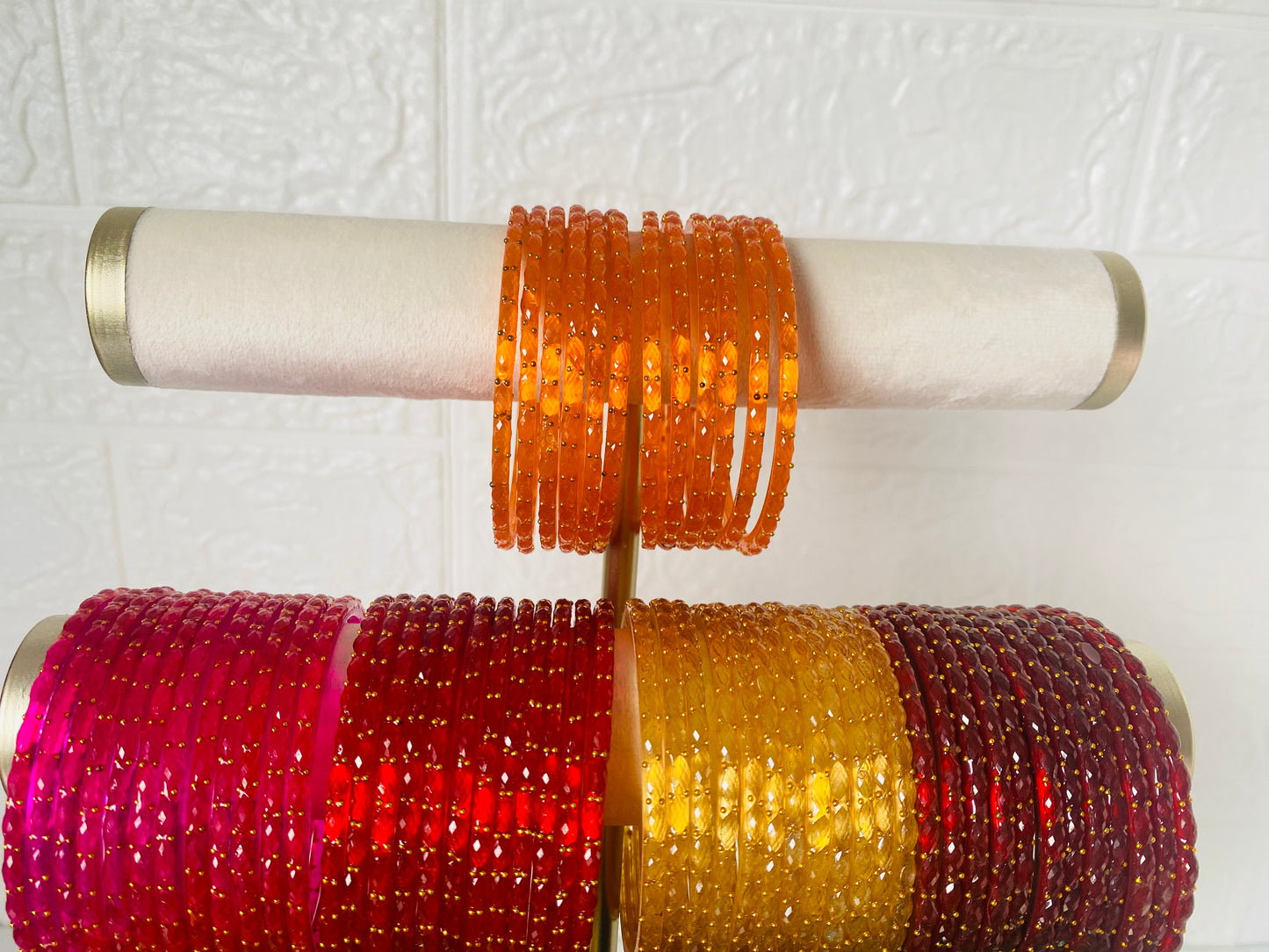 Raindrop Glass Bangles set of 12 Size 2.4