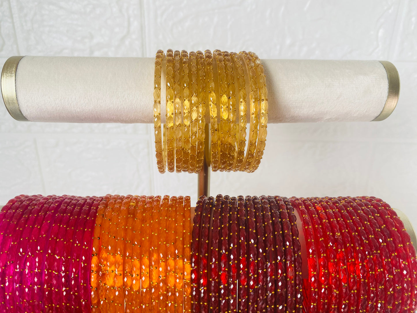 Raindrop Glass Bangles set of 12 Size 2.4