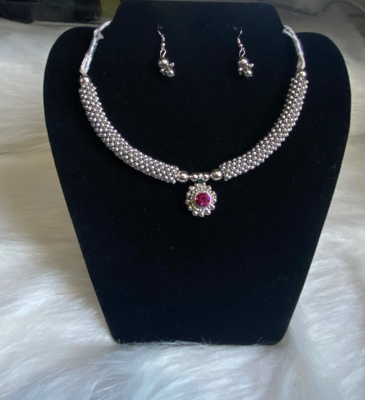 Oxidized silver Jewelry set