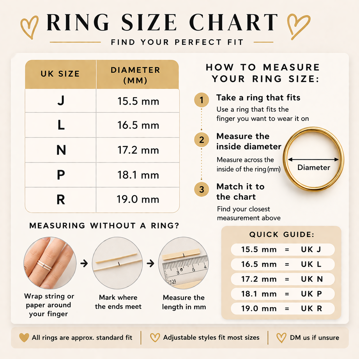 Stainless Steel Adjustable Ring Collection – 8 Unique Styles